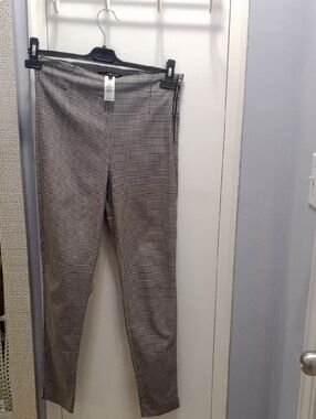 Dynamite Brown & White Houndstooth Pants